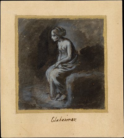 Jeune femme assise - Adam Elsheimer