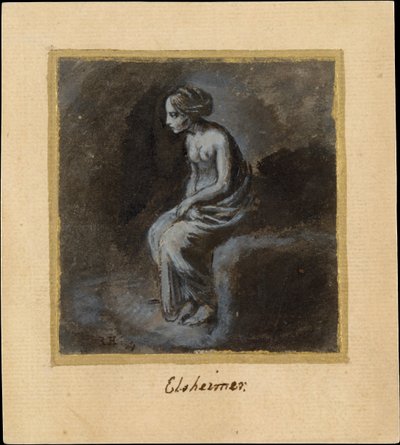 Jeune femme assise, fin du 16e-début du 17e siècle - Adam Elsheimer