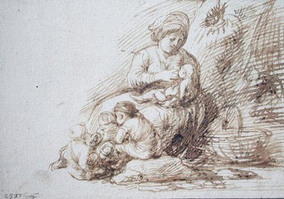 Femme allaitant - Adam Elsheimer