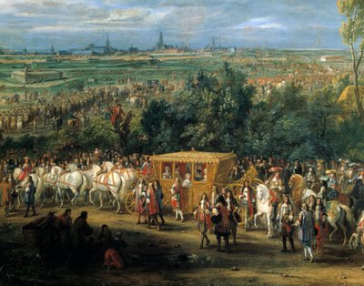 Entrée du roi Louis XIV et de la reine Marie-Thérèse le 30 juillet - Adam Frans van der Meulen