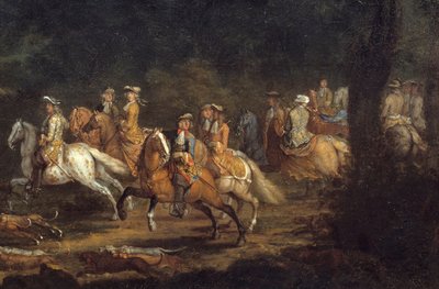 La chasse de Louis XIV (détail) - Adam Frans van der Meulen