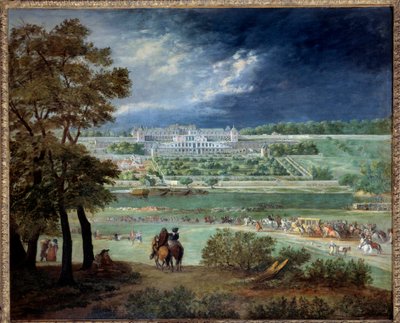 Le Château Neuf de Saint-Germain (Saint Germain en Laye) et les jardins, pendant la reconstruction des terrasses - Adam Frans van der Meulen