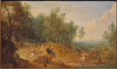 Cavaliers attaqués à un gué - Adam Frans van der Meulen