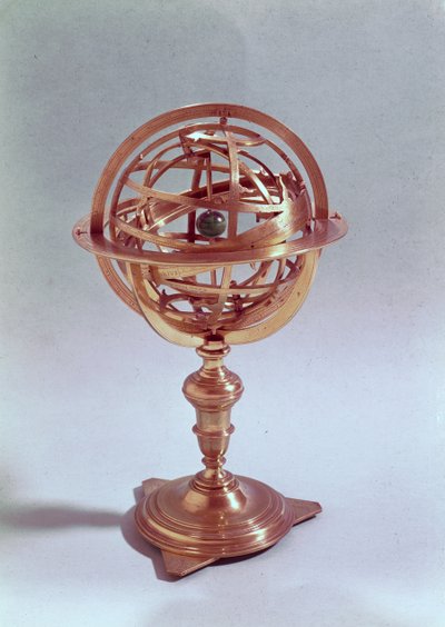 Sphère armillaire réalisée selon le système ptolémaïque, Rome, 1648 - Adam Heroldt