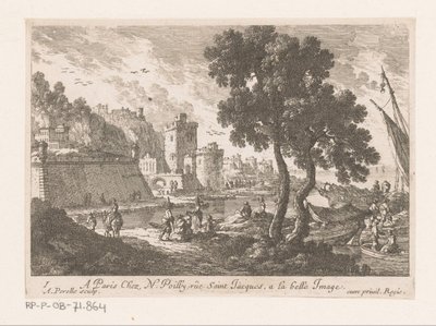 Vue du port avec deux arbres - Adam Perelle
