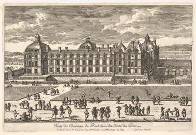 Vue du Château de Richelieu du côté du Parc, 17ème siècle - Adam Perelle