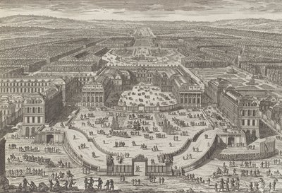 Vue générale du château de Versailles, 1680s - Adam Perelle
