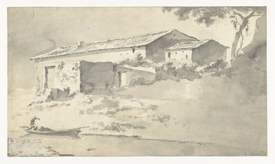 Maison dans un paysage méridional - Adam Pijnacker