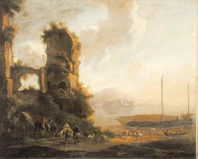 Paysage côtier italien - Adam Pynacker