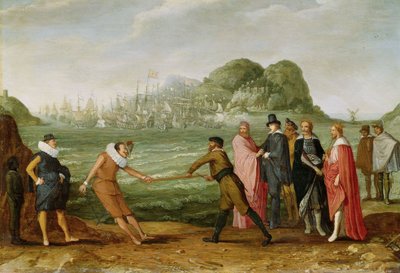 Allégorie de la victoire des Néerlandais sur la flotte espagnole à Gibraltar le 25 avril 1607, c.1615-30 - Adam Willaerts