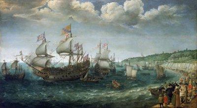 Embarquement de Frédéric Ier de Wittelsbach, électeur du Palatinat, sur le navire 