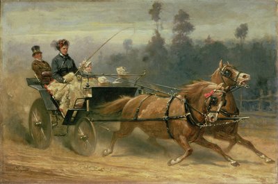Madame Célestine Nichols conduisant dans Richmond Park avec ses petits-enfants, 1879 - Adam Wray