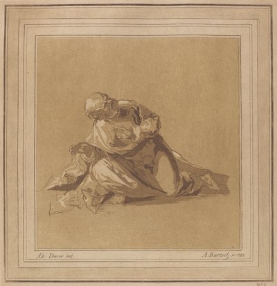 Un apôtre Saint Pierre accroupi, 1785 - Adam von Bartsch