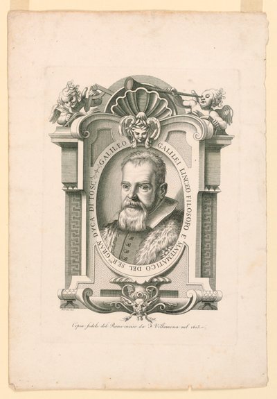 Portrait de Galilée (1562-1642) - Adamo Fioroni, active first half of 19th century