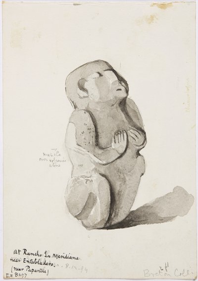Une statue en pierre de Papantla - Adela Breton