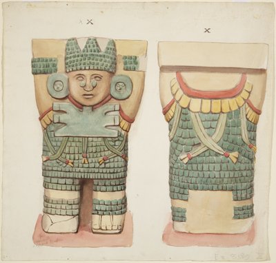 Caryatide X, montrant les vues de face et de dos - Adela Breton