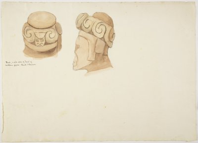 Figure en argile ou en pierre de Tiahuanaco (Tiwanaku), Bolivie - Adela Breton