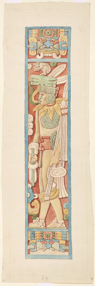 Montant de porte à Chichen Itza, Yucatan, Mexique - Adela Breton