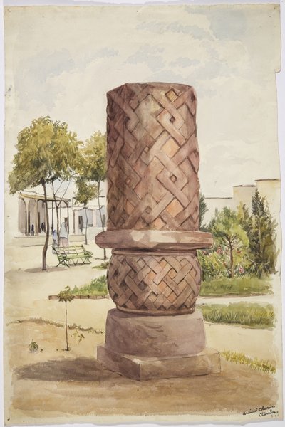Statue ou colonne à Otumba, Mexique - Adela Breton