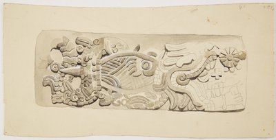 Relief en pierre de Mexico, Mexique - Adela Breton