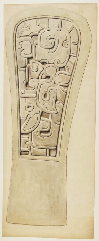 Relief en pierre de Veracruz, Mexique - Adela Breton