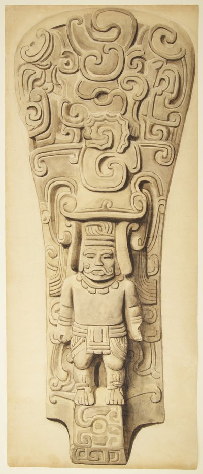 Relief en pierre de Veracruz, Mexique - Adela Breton