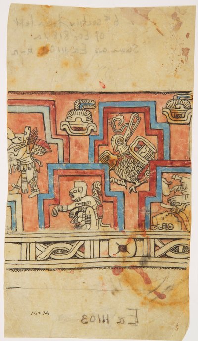 Frise en stuc à Acanceh, Mexique - Adela Breton