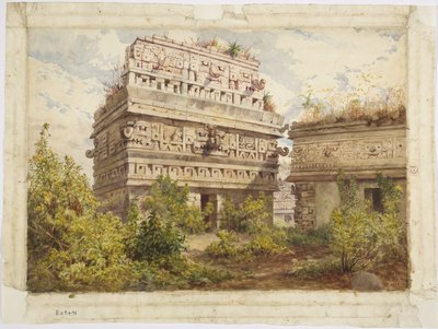 Ruines de Chichen Itza, Yucatan, Mexique Dépeint la façade ouest de l