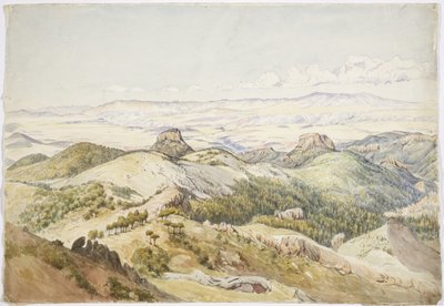 Vue depuis Cerro de Navajas, Hidalgo, Mexique - Adela Breton
