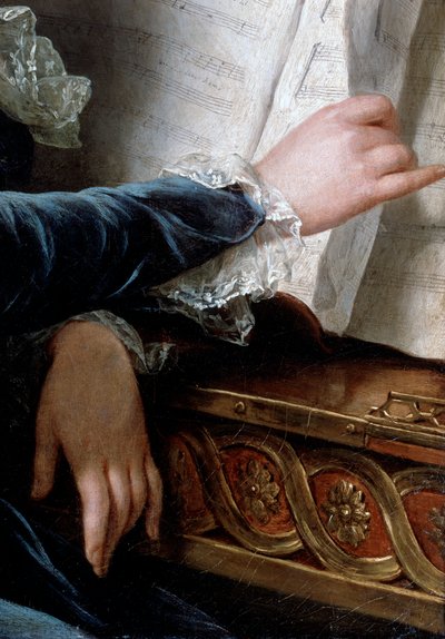 La Comtesse de Selve faisant de la musique (détail) - Adelaide Labille Guiard