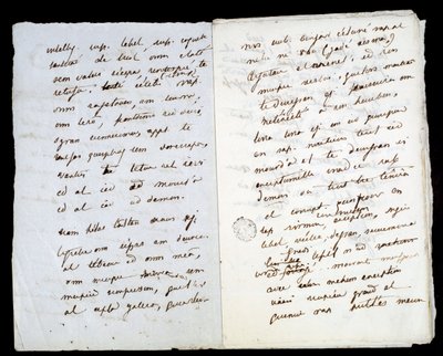 Manuscrit autographe d