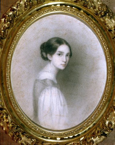 Portrait de Léopoldine Hugo (1824-43) (dessin) - Adele Julie Hugo