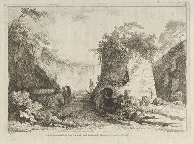 Vue du Tombeau de Virgile, XVIIIe siècle - Adélaide Allou