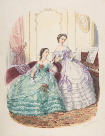 Étude de mode : Deux femmes en robe de soirée - Adèle Anaïs Colin