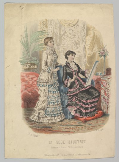 Toilettes de Mme. L. Massieu, de La Mode Illustrée, 1881 - Adèle Anaïs Colin