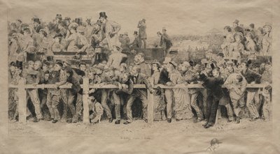 Une scène au Derby - Adlophe Lalauze
