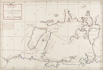Carte de la recherche de Sir John Franklin et découverte du passage du Nord-Ouest - Admiral Edward Augustus Inglefield