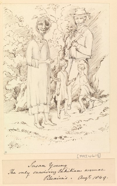 Susan Young, La seule femme tahitienne survivante, Île de Pitcairn, août 1849 - Admiral Sir Edward Gennys Fanshawe