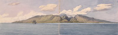 Tahiti [Îles de la Société]. Le Ravin de Fautaua - Montagne Couronne ou Diadème au centre de l