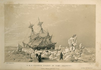 H.M.S. Terror pris dans le canal de Fox - Admiral William Henry Smyth