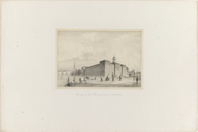 Vue de la Bourse de Rotterdam, 1854 - Adolf Carel Nunnink