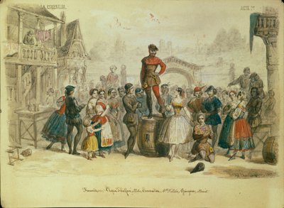 Décor de scène pour le ballet La Esmeralda de C. Pugni, 1849 - Adolf Charlemagne