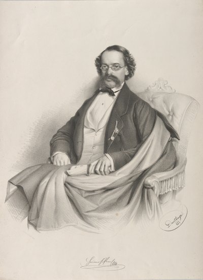 Portrait du violoniste et compositeur Heinrich Proch 1809-1878, 1857 - Adolf Dauthage