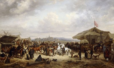 La foire aux chevaux, 1863 - Adolf Friedrich