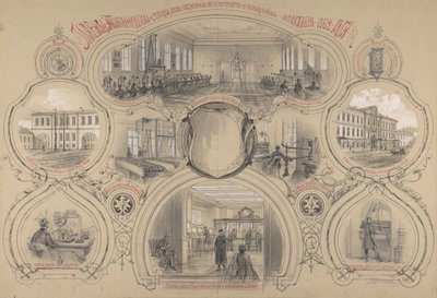 Le bureau télégraphique principal nouvellement construit à Saint-Pétersbourg et ouvert le 14 octobre 1862, 1862 - Adolf Jossifovich Charlemagne