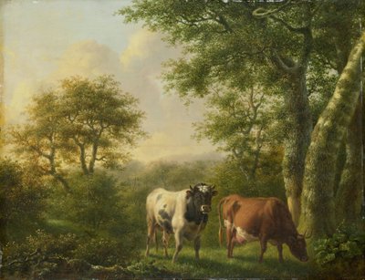 Paysage avec du bétail - Adolf Karel Maximiliaan Engel