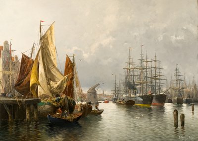 Dans le port du Havre - Adolf Kaufmann