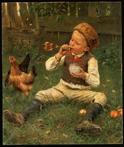 Souffler des bulles, 1885 - Adolf Lins