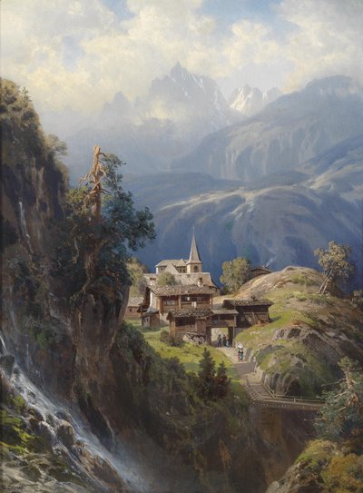 Village dans les Alpes bernoises - Adolf Mosengel