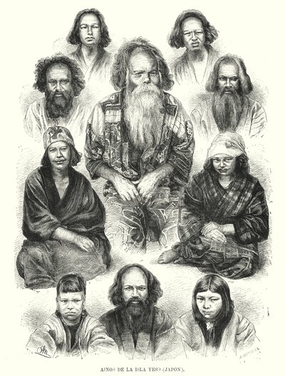 Peuple Ainu du nord du Japon - Adolf Neumann